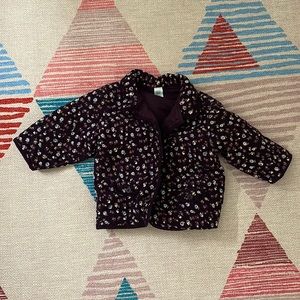 Adorable purple corduroy fall baby girl jacket